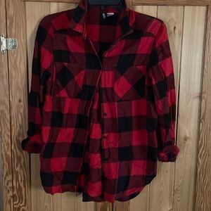 H&M Red Plaid